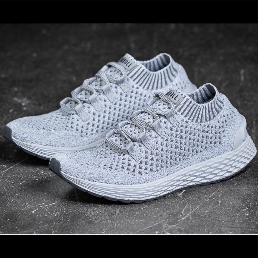 NOBULL COOL GRAY KNIT TRAINER W9.5 M8